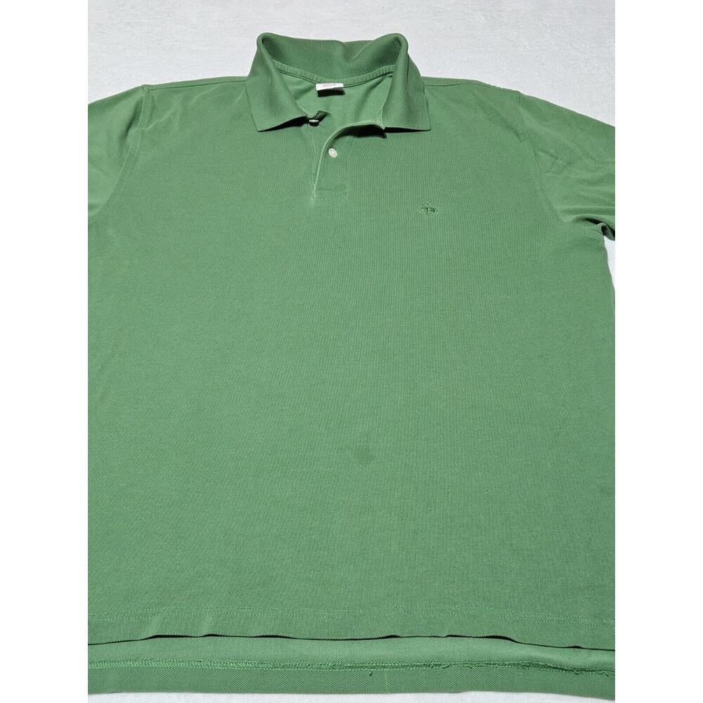 Brooks Brothers Polo Shirt Mens Large Short Green Performance Polo Short Sleeve